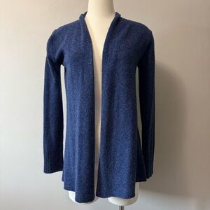 Chelsea & Theodore Deep Blue Open Cardigan 100 Cashmere SZ Small
